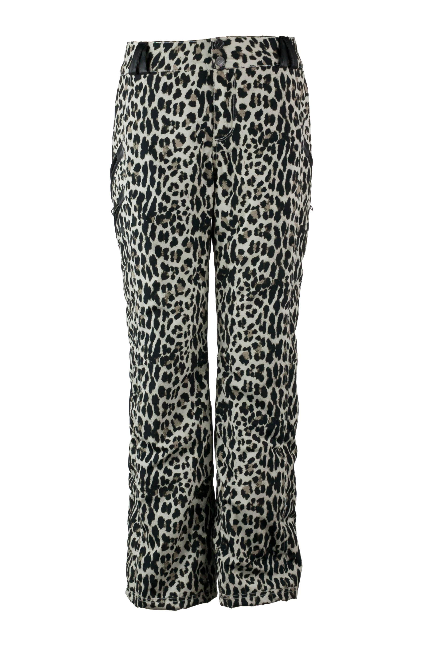 leopard ski pants