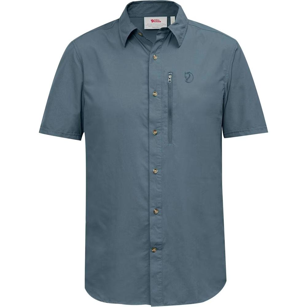 H&H Men's Short Sleeve Classic Check Shirt Navy/Sky