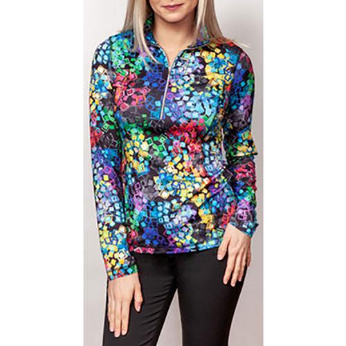 Sno Skins Micro Printed 1/4 Zip Top - Women's