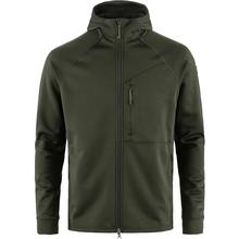 Fjallraven Abisko Grid Fleece Hoodie - Men's DARK_FOREST